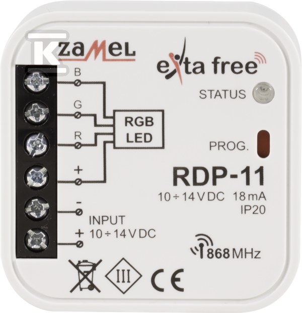 Sterownik LED RGB bezprzewodowy Typ: - EXF10000090